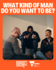 Respect Victoria, What Kind of Man Do You Want to Be Campaign June 2025 - Three men sitting and talking